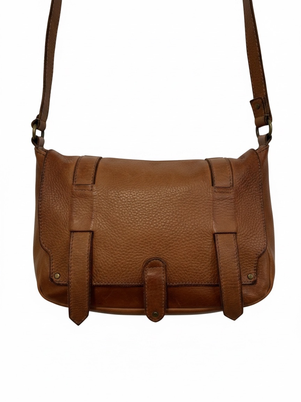 Mia Tomazsi genuine leather, rich caramel hand bag.